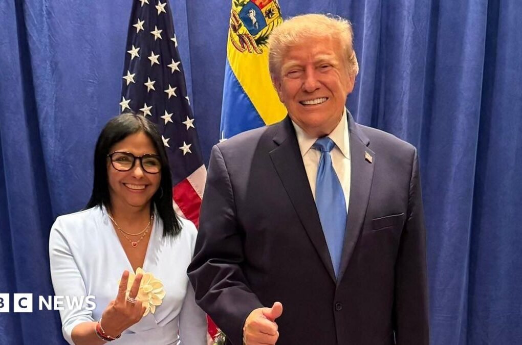 President Trump and Delcy Rodriguez
