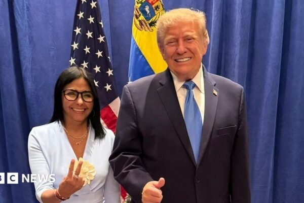 President Trump and Delcy Rodriguez