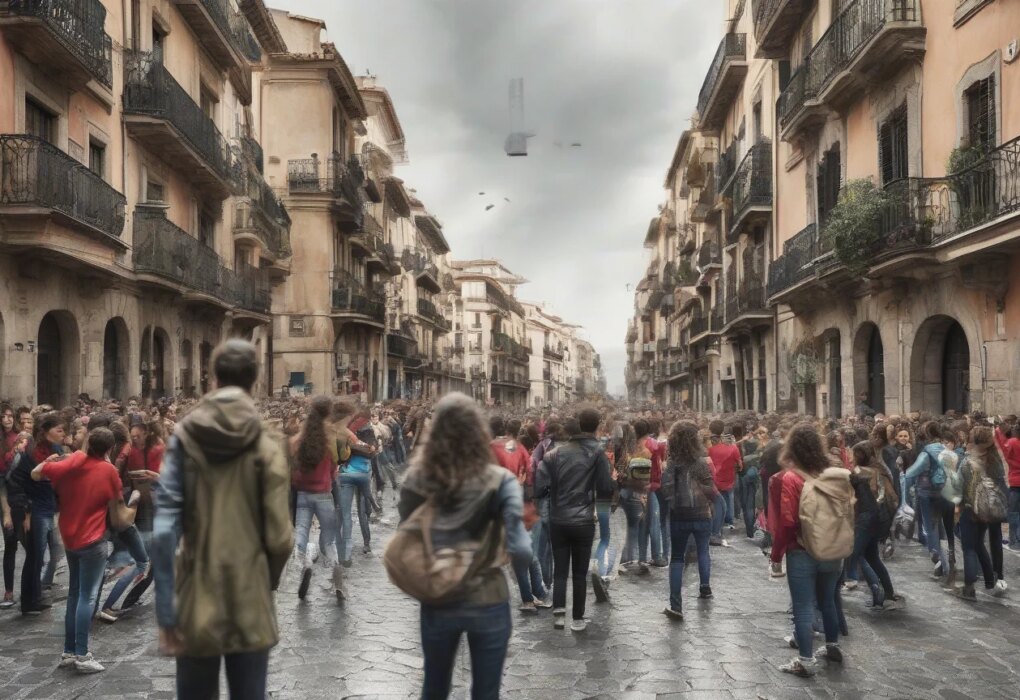 Jóvenes de Italia retoman las movilizaciones en las calles